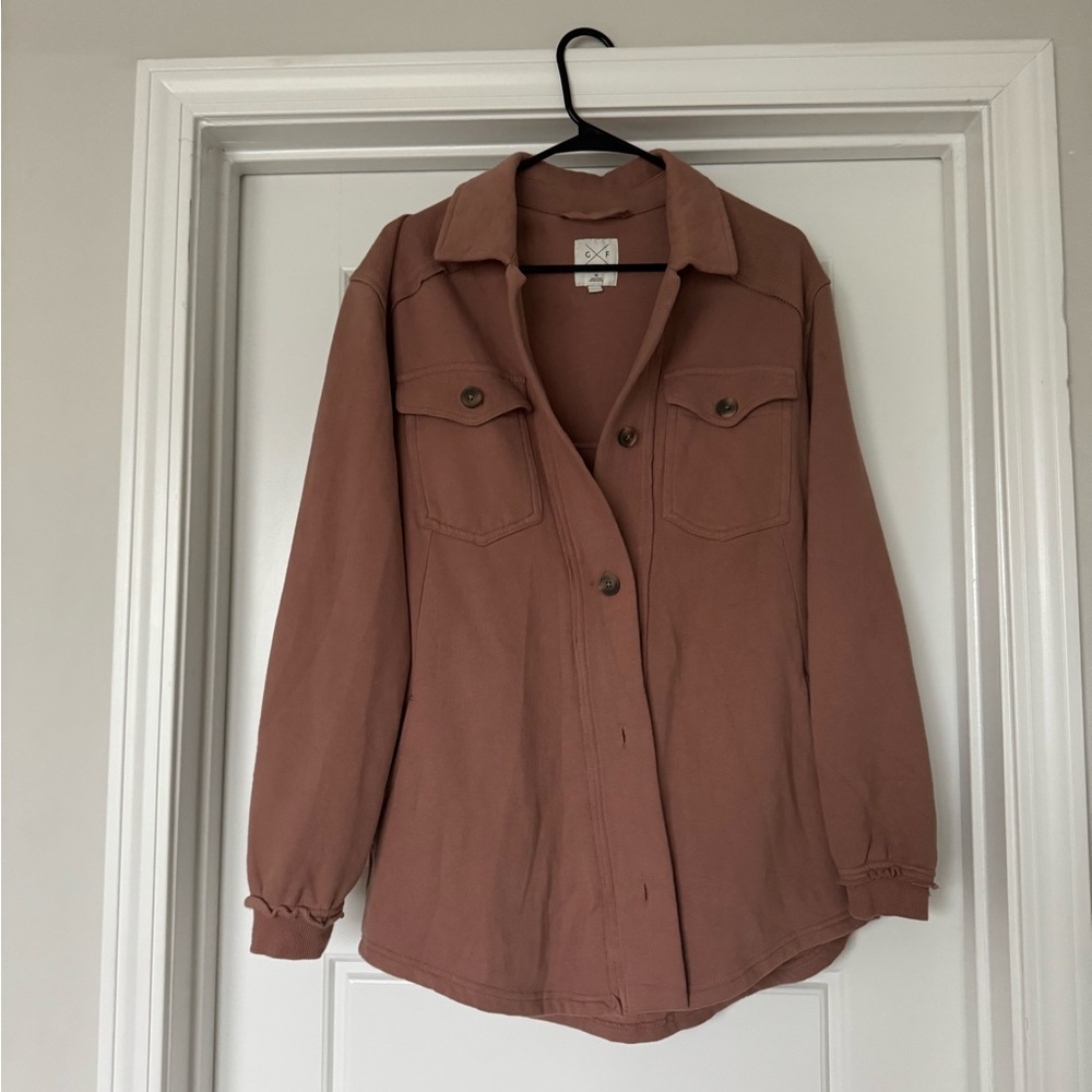 Women's Mauve Button-Up Jacket